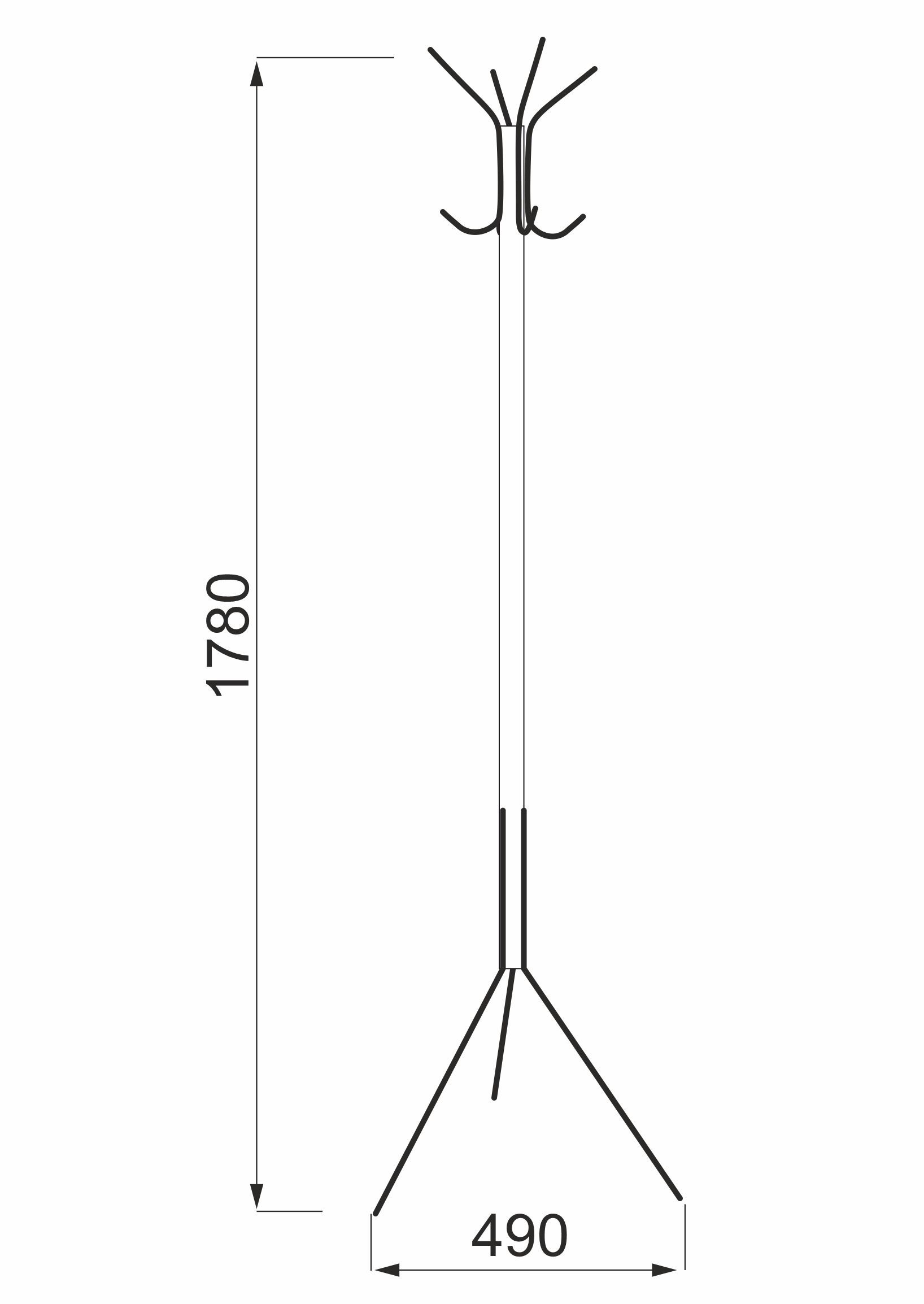 Вешалка напольная Lyra, белый, металл