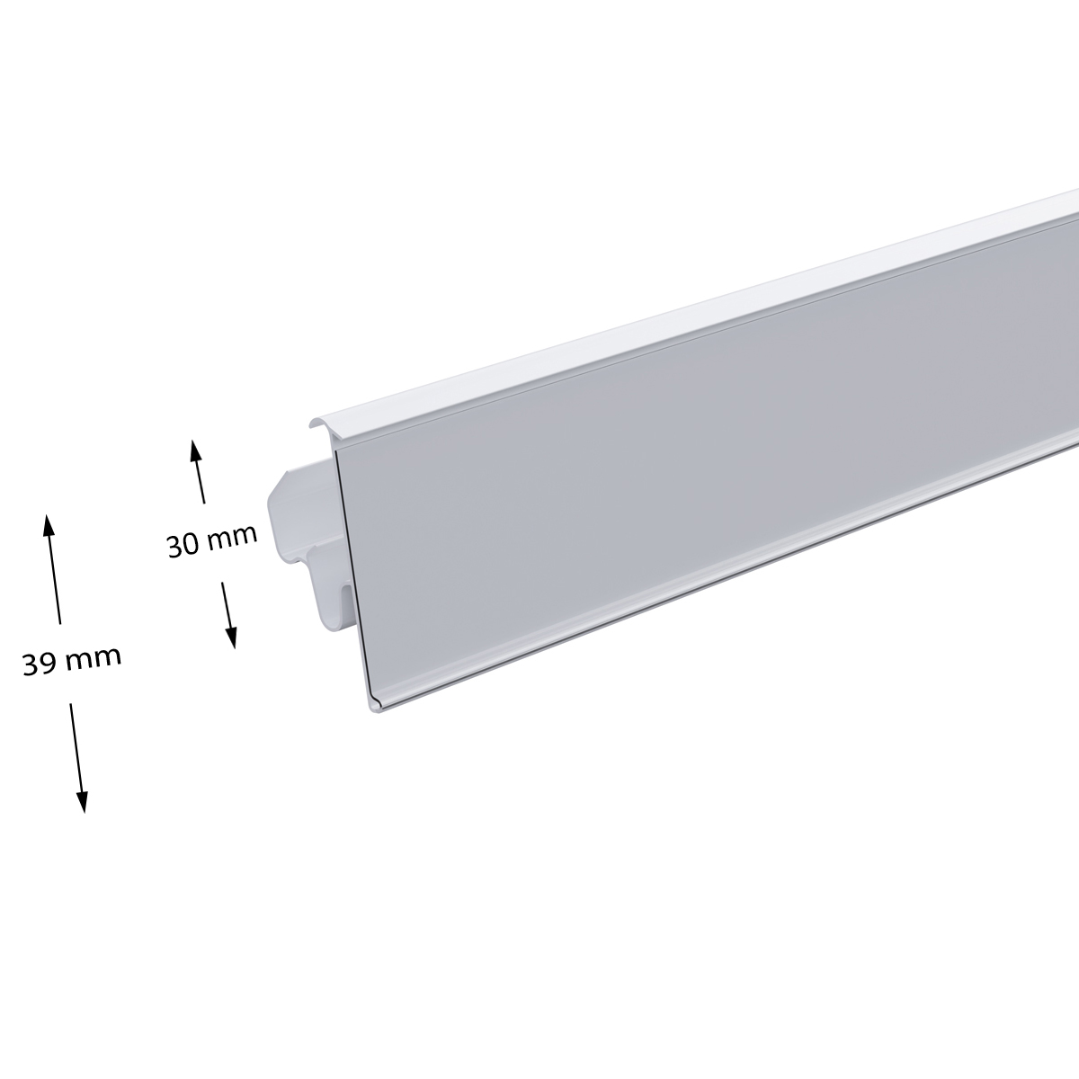 Ценникодержатель LST39 белый, 988 мм двухпозиционный