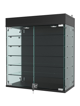 Витрина "АТРИУМ" настенная №1А-2Г, Черный