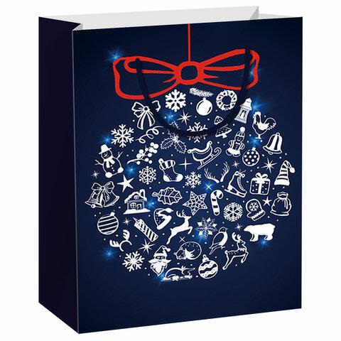 Пакет подарочный (1 штука) новогодний, 18х10х23 см, "Collection Medium", ассорти, ЗОЛОТАЯ СКАЗКА, 591951