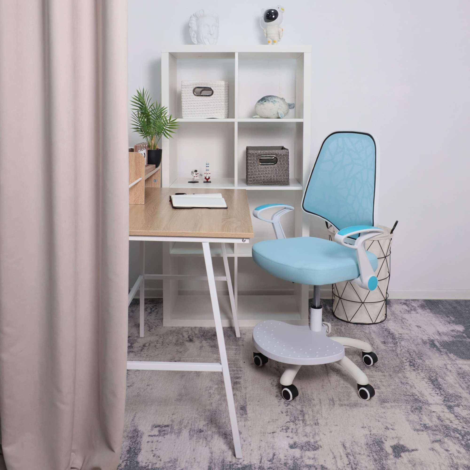 Кресло поворотное CINEMA, ткань, (синий)