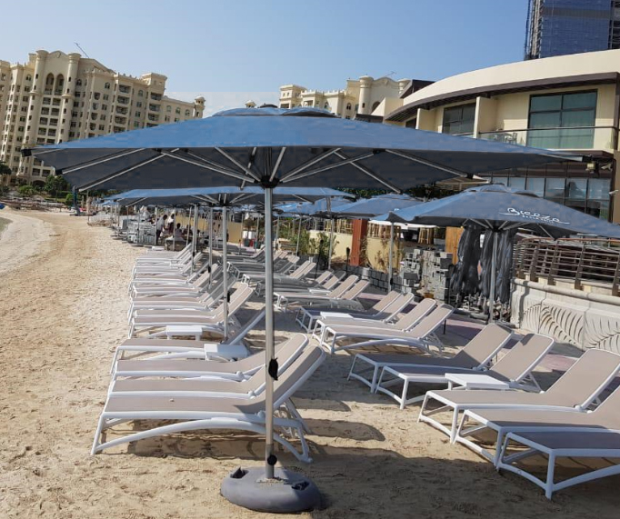 Зонт профессиональный 3.5х3.5 м Avocado серебристый, серый