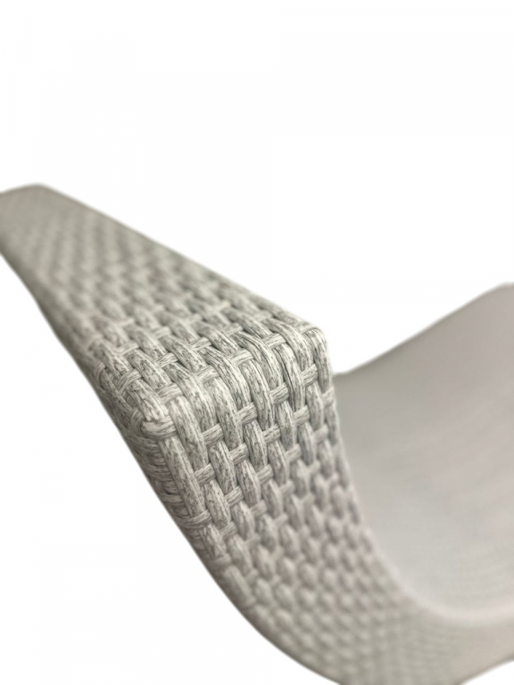 Шезлонг-лежак плетеный Tama белый люкс