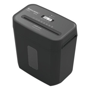 Уничтожитель (шредер) BRAUBERG OF-812X, карты, скобы, 4 уровень секретности, 4х35 мм, 8 листов, 12 литров, 533141