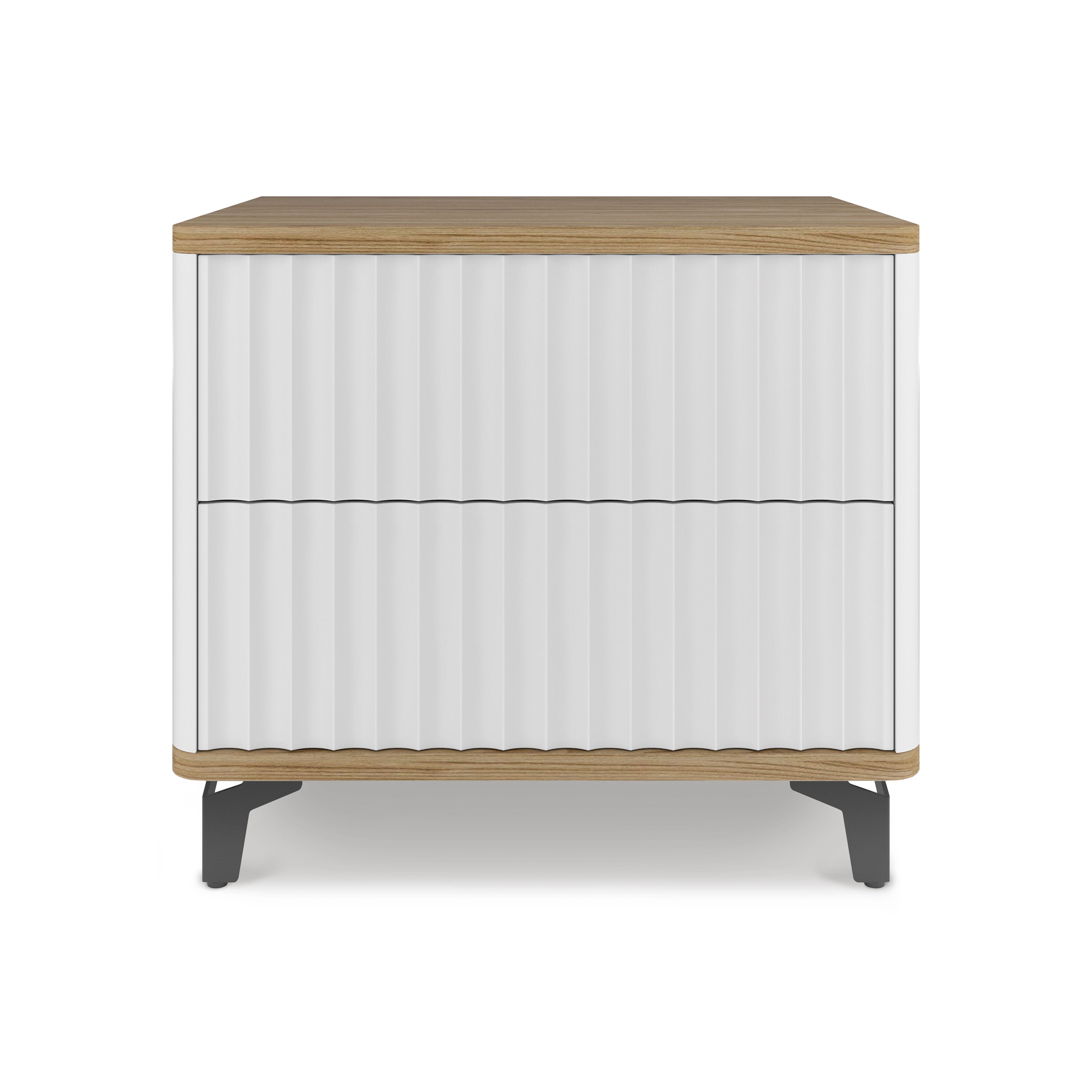 Стол-консоль Royal-5003, белый + дуб сантана, мдф пленочный + лдсп