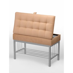 Банкетка Н-76 (серый/персиковый)