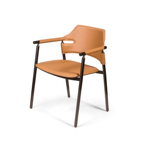 Стул с подлокотниками Сьют, коричневый