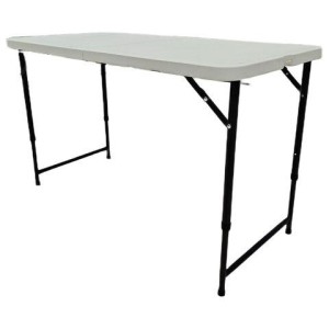Стол складной NOSTRESS (НОСТРЕСС) "Country FT-004" (1220х610х740/580 мм), НАГРУЗКА до 150 кг, пластик белый, 680055