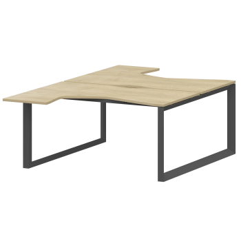 Бенч эргономичный на 2 рабочих места на металлокаркасе Аргентум-МП НТМП.О.Б2-040 Баттл Рок/Антрацит