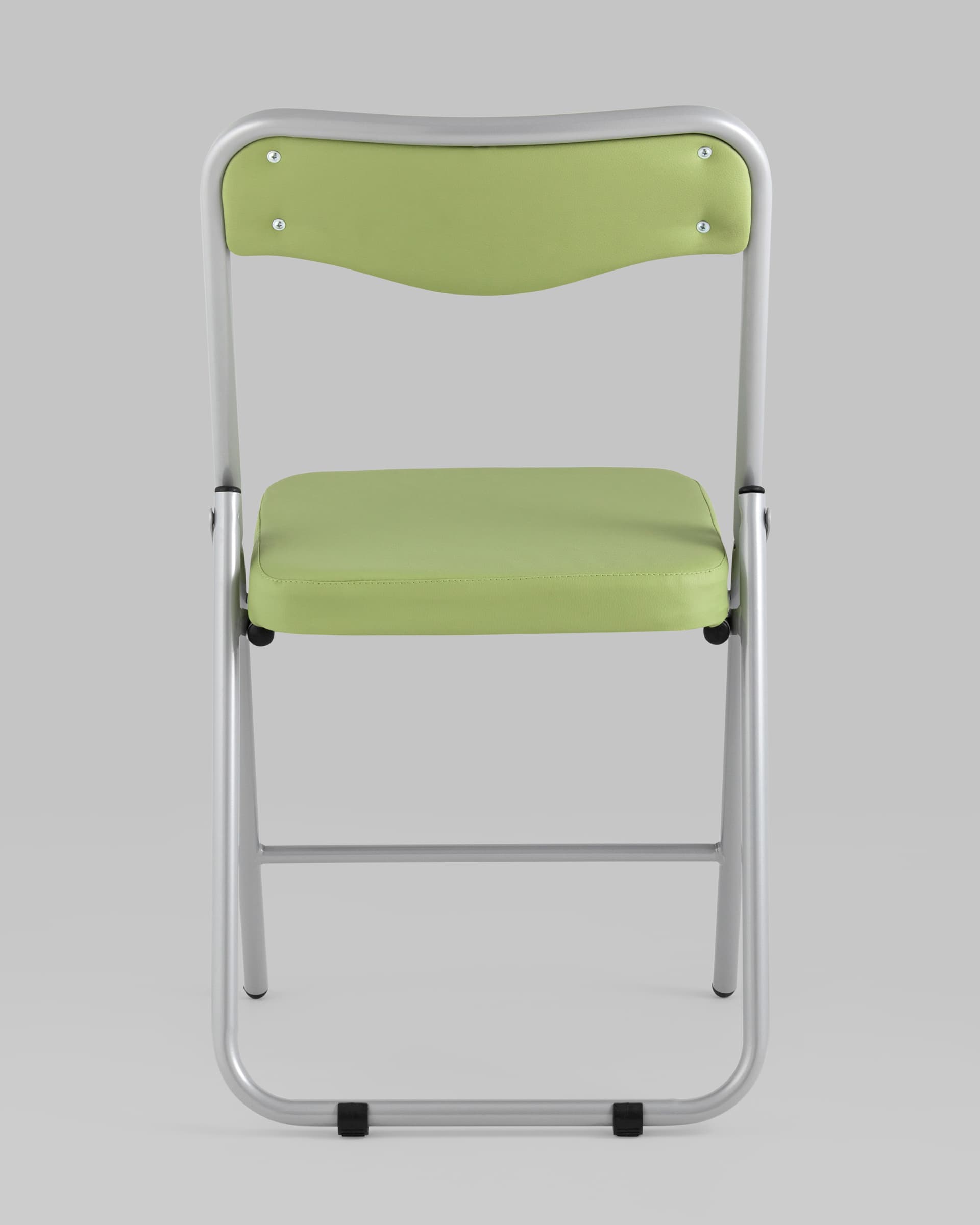 Складной стул Джонни экокожа салатовый каркас металлик