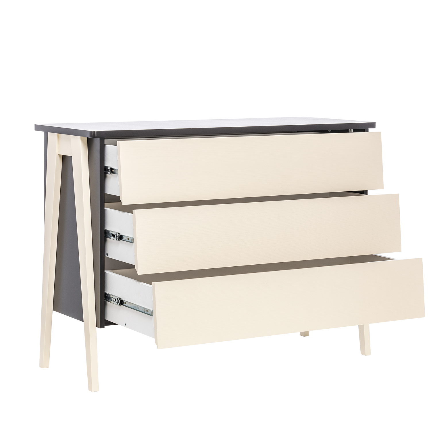 Комод Leset "Сканди" 3 ящ. цвет Венге, компаньон Дуб шампань