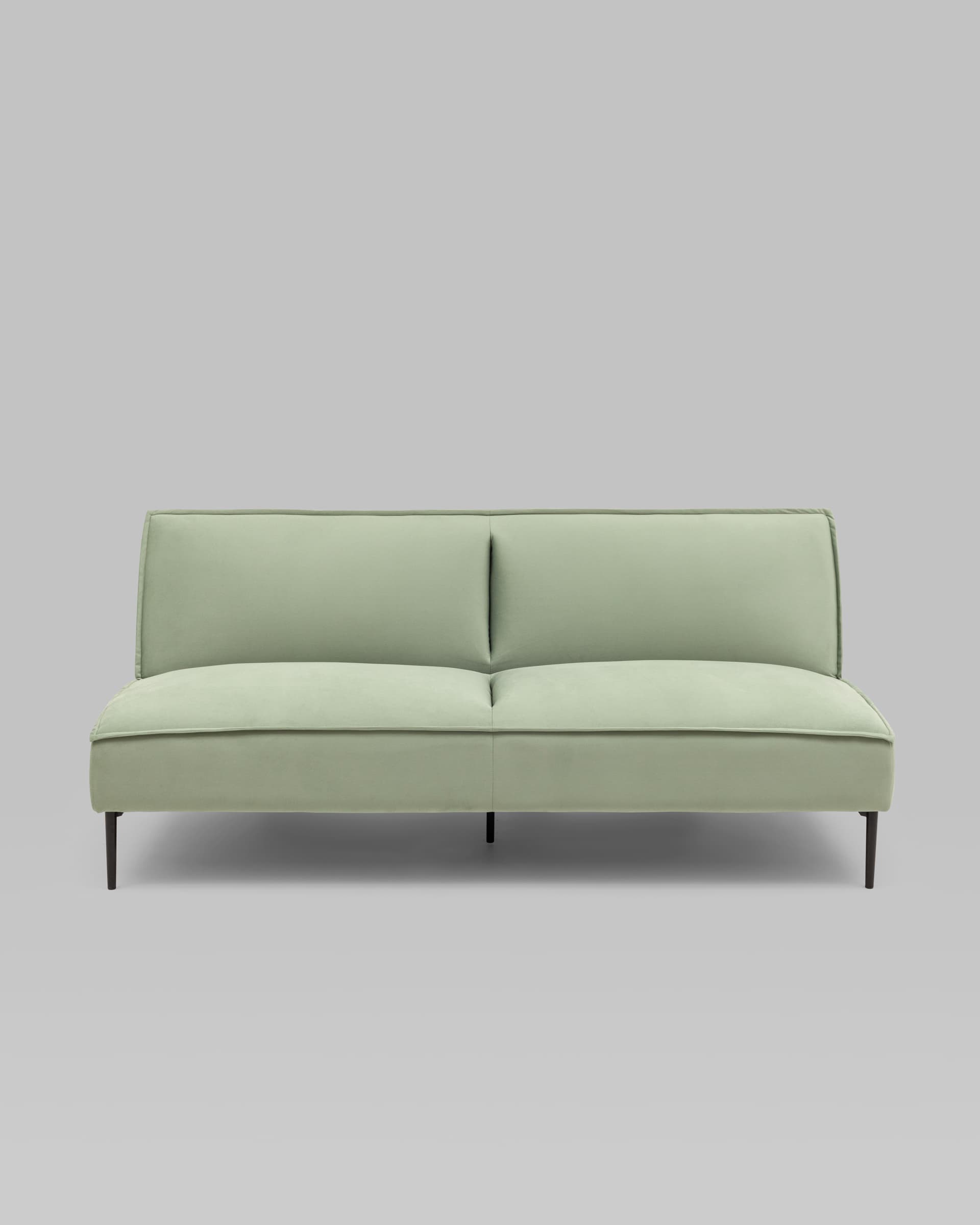 Диван прямой Кассель велюр светло-салатовый