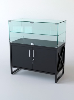 Прилавок "ЛОФТ СТИЛЬ" №101 (с дверками), Черный