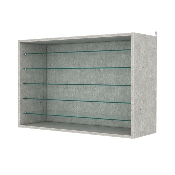 Витрина настенная с регулировочными полками №3-5ГГ-РЕГ, Метрополитан Грей