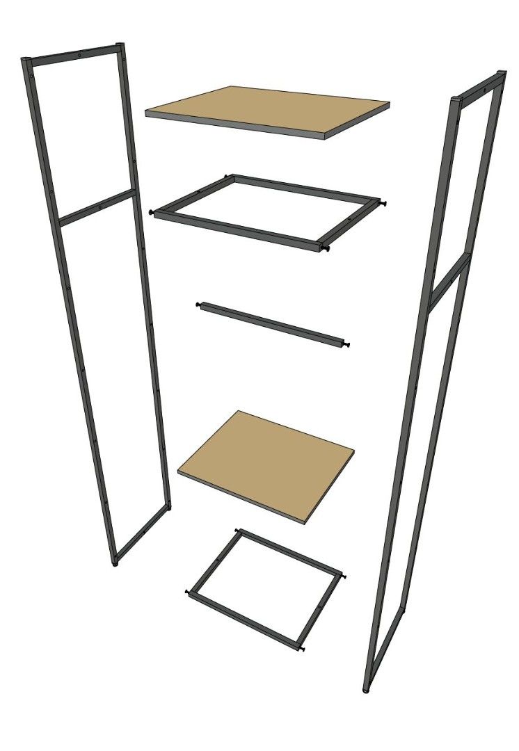 Стеллаж для одежды A2260-02 220х60х45