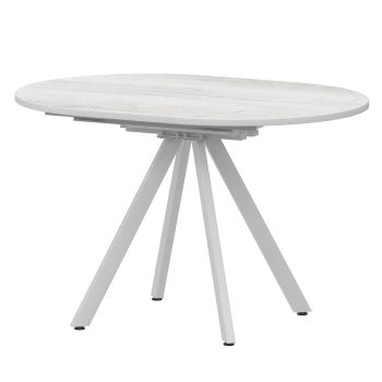 Стол раздвижной Байкал Мини Обеденные столы в пластике Байкал 800+300 (Н-3777) Фрост/Белый муар