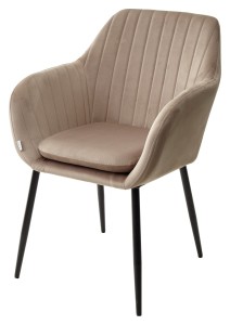 Стул ALABAMA BLUVEL-40 BEIGE, велюр / черный каркас