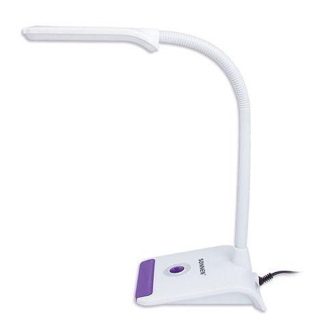 Настольная лампа / светильник SONNEN OU-147, на подставка, светодиодная, 5 Вт, белый/фиолетовый, 236672