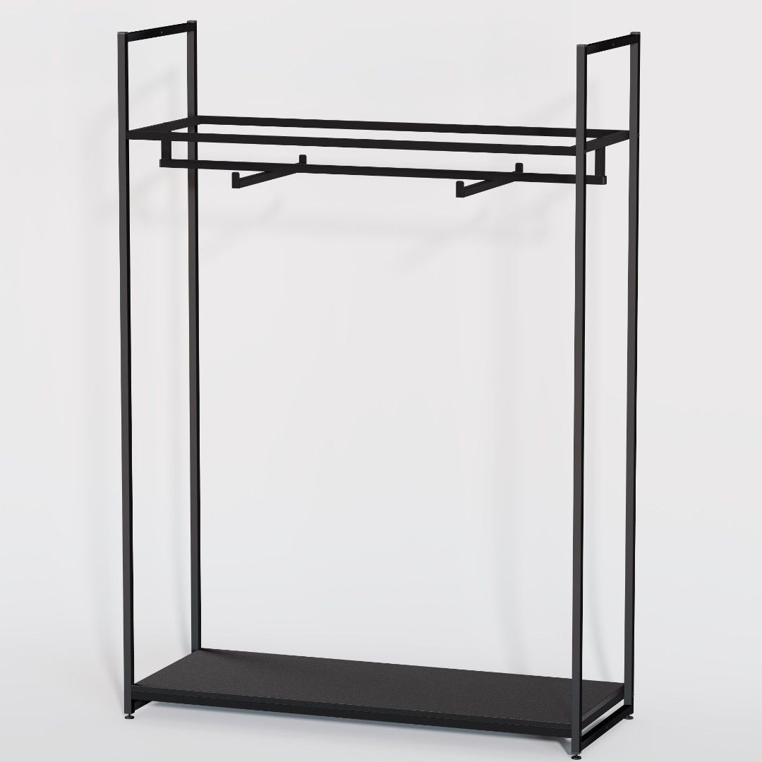 Стеллаж для одежды в стиле Лофт A17120-01-ЧЧ (170х120х45)
