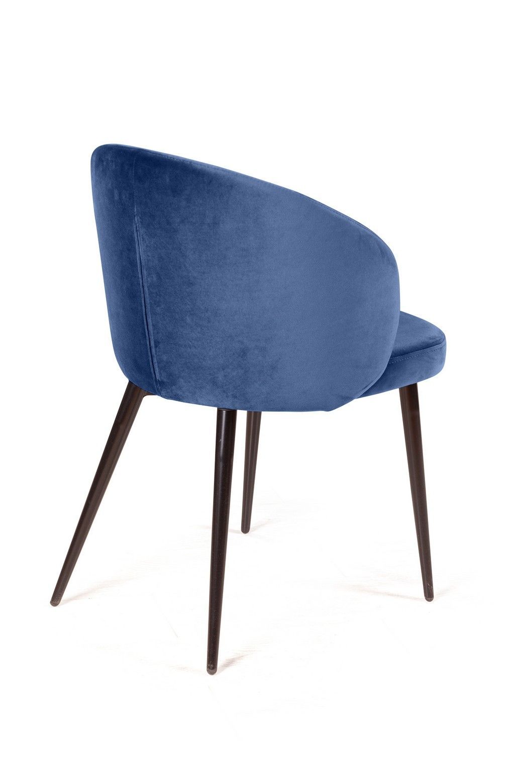 Стул Монблан, бархат синий 29 / черный конус