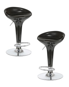 Набор 2 шт Стул барный DOBRIN BOMBA, чёрный