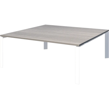 Стол переговорный на металлокаркасе Аргентум-МП НТМП.П-160.11 Лиственница/Белый