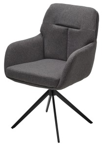 Стул МОН (MON) 360 град. поворот. цвет СЕРЫЙ Family-022, ткань / черный / Товарный знак DISAUR