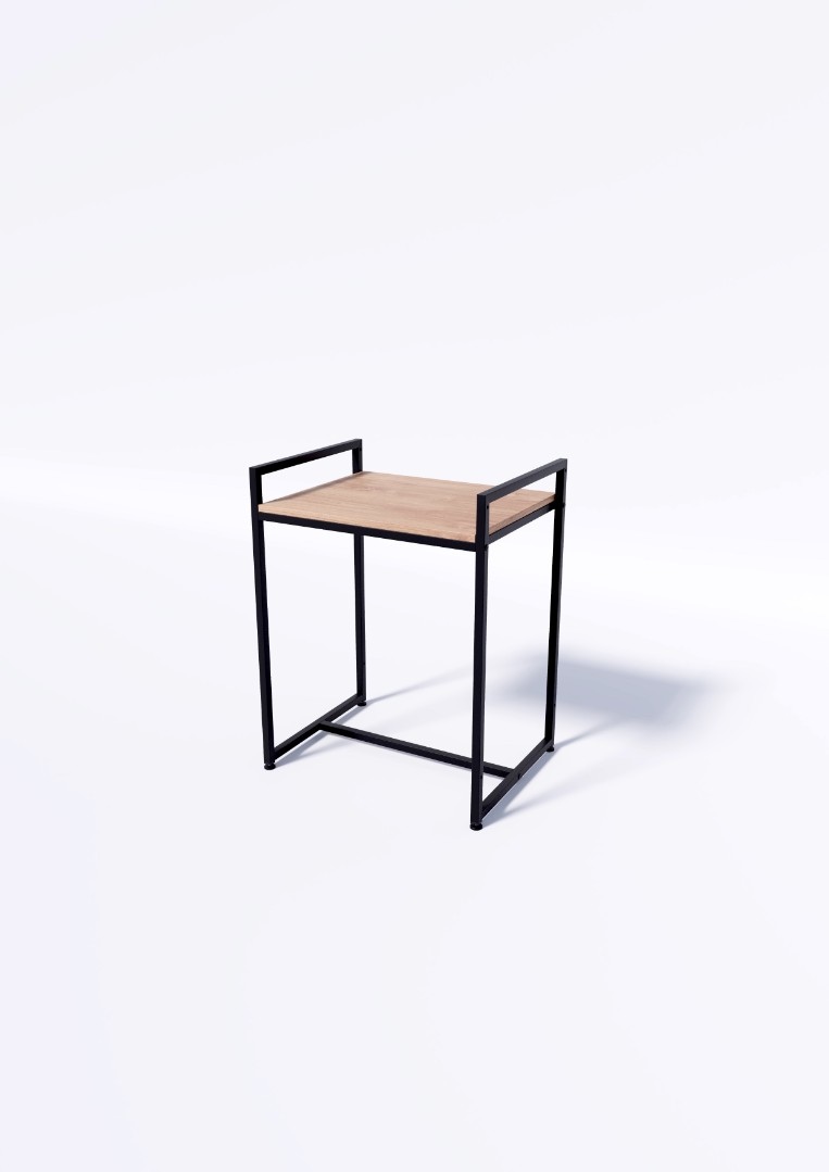 Стол TEVOLO демонстрационный черный-дуб сонома В75Ш60Г45