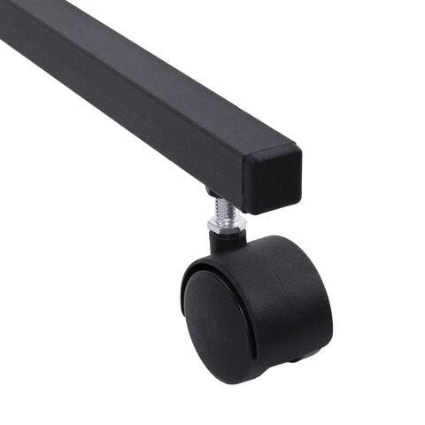 Стол BRABIX "Smart CD-013", 600х420х745-860 мм, ЛОФТ, регулируемый, колеса, металл/ЛДСП ясень, каркас черный, 641883
