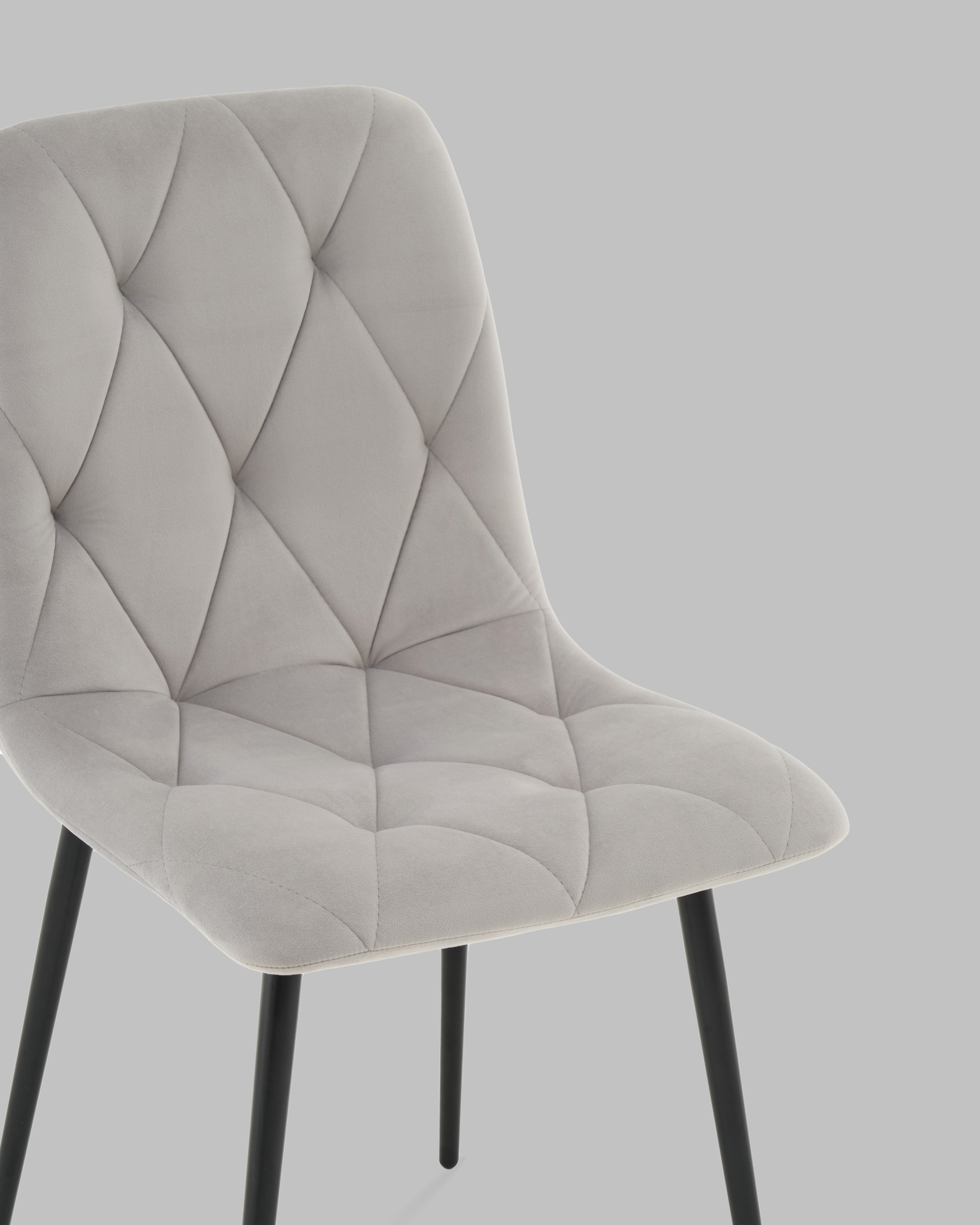 Стул Одди Diamond велюр светло-серый