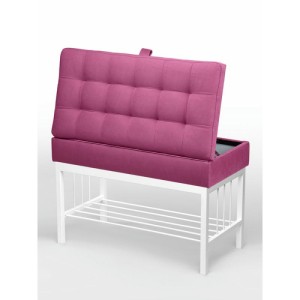 Банкетка Н-76 (белый/розовый)