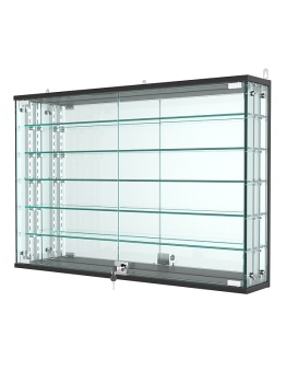 Витрина с регулировочными полками "АТРИУМ" настенная №3-6-РЕГ, Черный