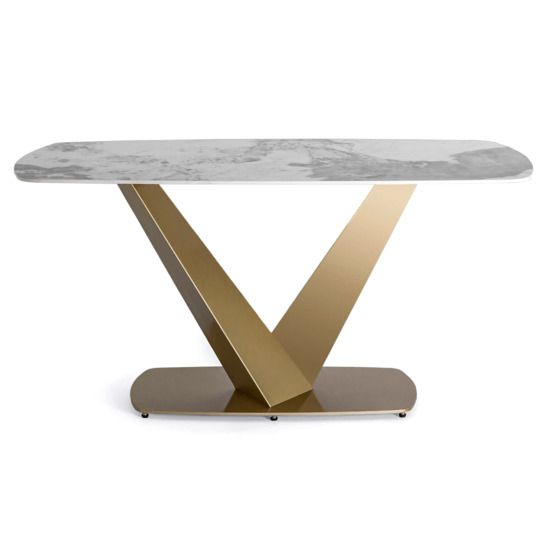 Стол Аврора, 160*90, керамика светлая