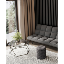 Пуф с ящиком Hive S букле черный меланж