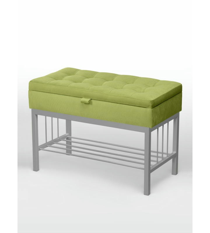 Банкетка Н-76 (серый/салатовый)