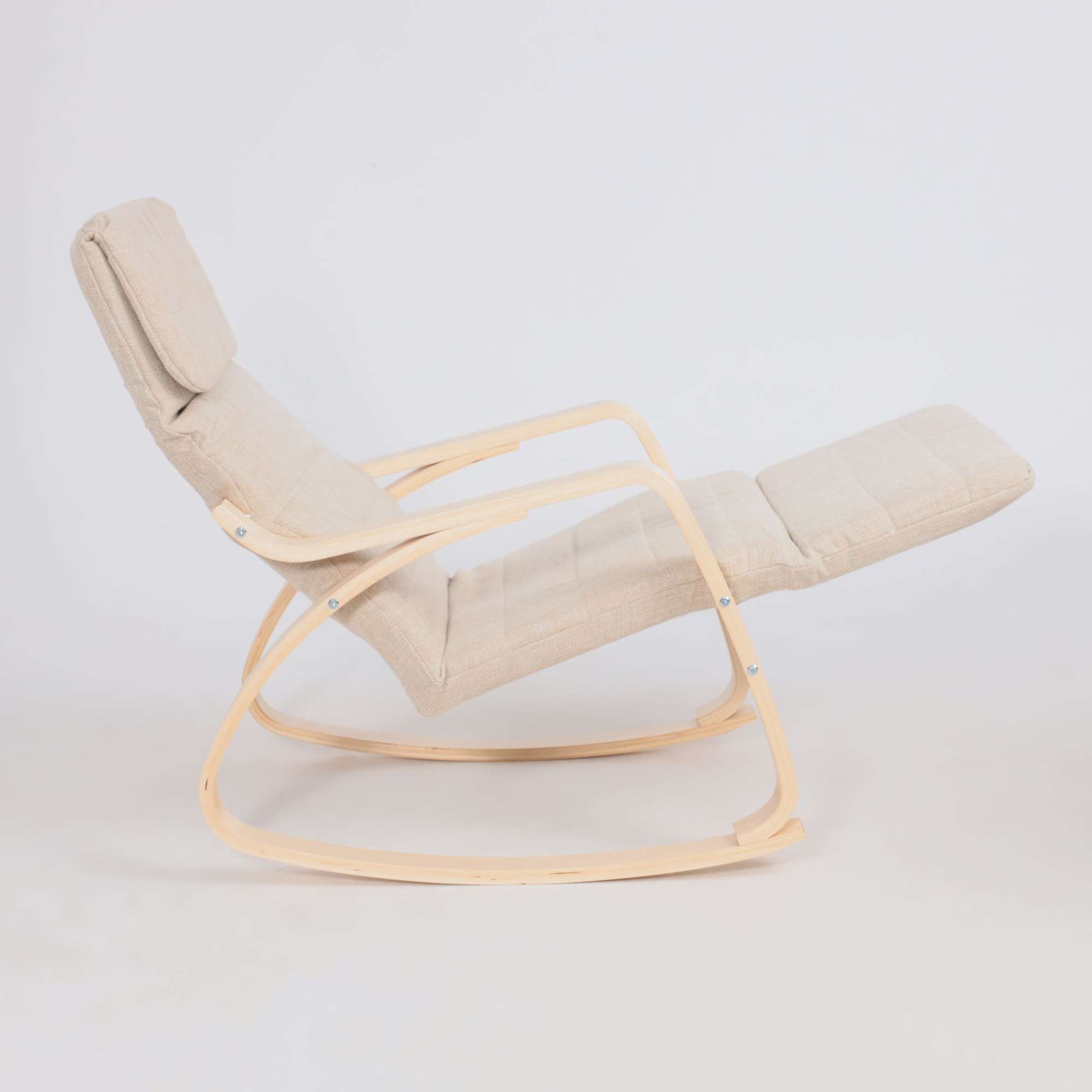 Кресло-качалка Smart, бежевый, ткань