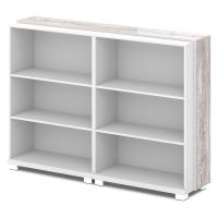 Стеллаж средний двойной L-66 Graceцвет Alba Margarita и Бетон Пайн