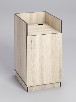 Прилавок под кассу "ТОРГОВЫЙ" №5, Дуб Сонома, кромка Дуб Венге