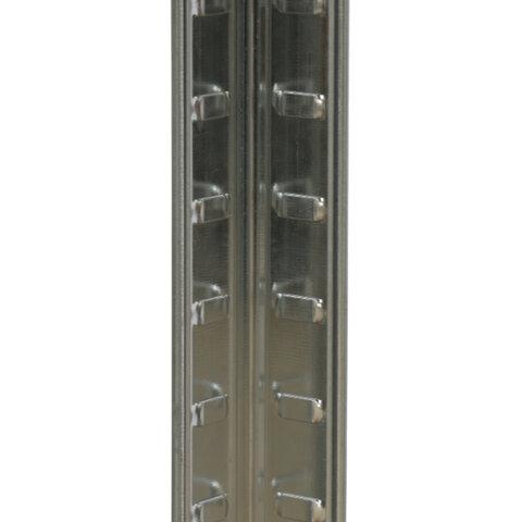 Стеллаж металлический BOOMHOUSE (БУМХАУС) безболтовой, 1800x750x350 мм, 5 полок МДФ, нагрузка на стеллаж до 875 кг, серебристый, 291411