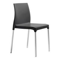 Стул пластиковый Chloe Chair Mon Amour, антрацит