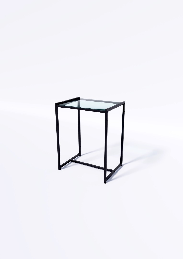 Стол TEVOLO демонстрационный черный-дуб сонома В75Ш60Г45