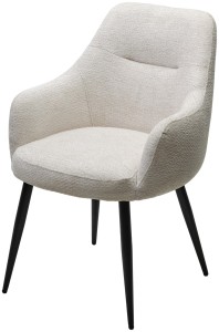 Стул СТАМЕН (STAMEN) ткань DAVIS RETRO BLISS 02 светло-бежевый / черный каркас, ®DISAUR