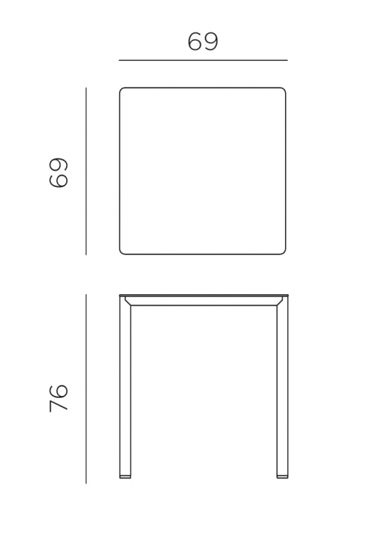 Стол обеденный ламинированный Piave 70 тортора