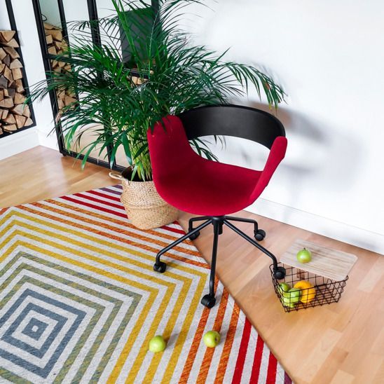 Кресло Swing, черный/ винный