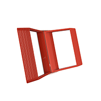 АККОР-02.А4Gr.Rd Демосистема 20 красных панелей А4 серая настенная