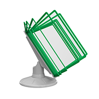 СЮИТА-01.А4Gr.Gn Демосистема настольная вращающаяся серая 10 зеленых панелей А4
