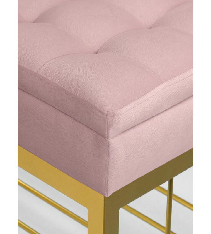 Банкетка Н-76 (золото/светло-розовый)