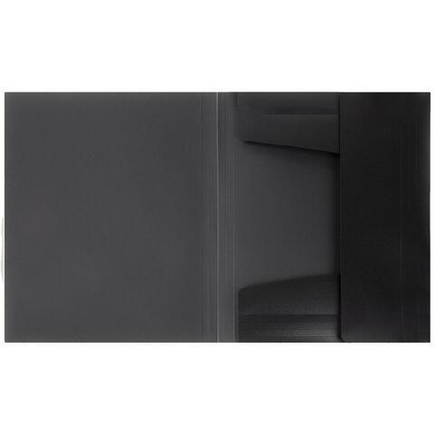 Папка на резинках ERICH KRAUSE, А4, черная, до 300 листов, 500 мкм, 50386