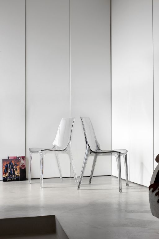 Стул прозрачный Vanity дымчатый