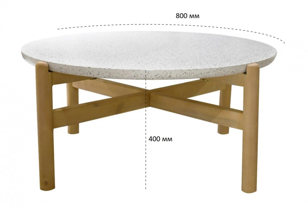 Столик кофейный Talara бежевый, белый